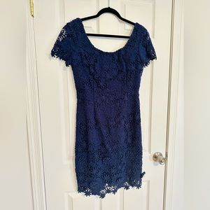 NEW Lilly Pulitzer Navy Lace Floral dress